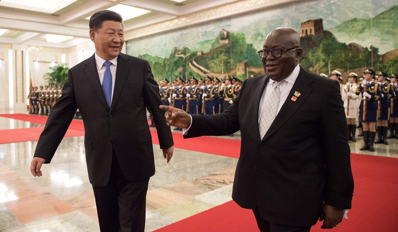 China’s President Xi Jinping and Ghana’s President Nana Akufo-Addo laid the groundwork for the US$2 billion deal last year. Photo: AFP