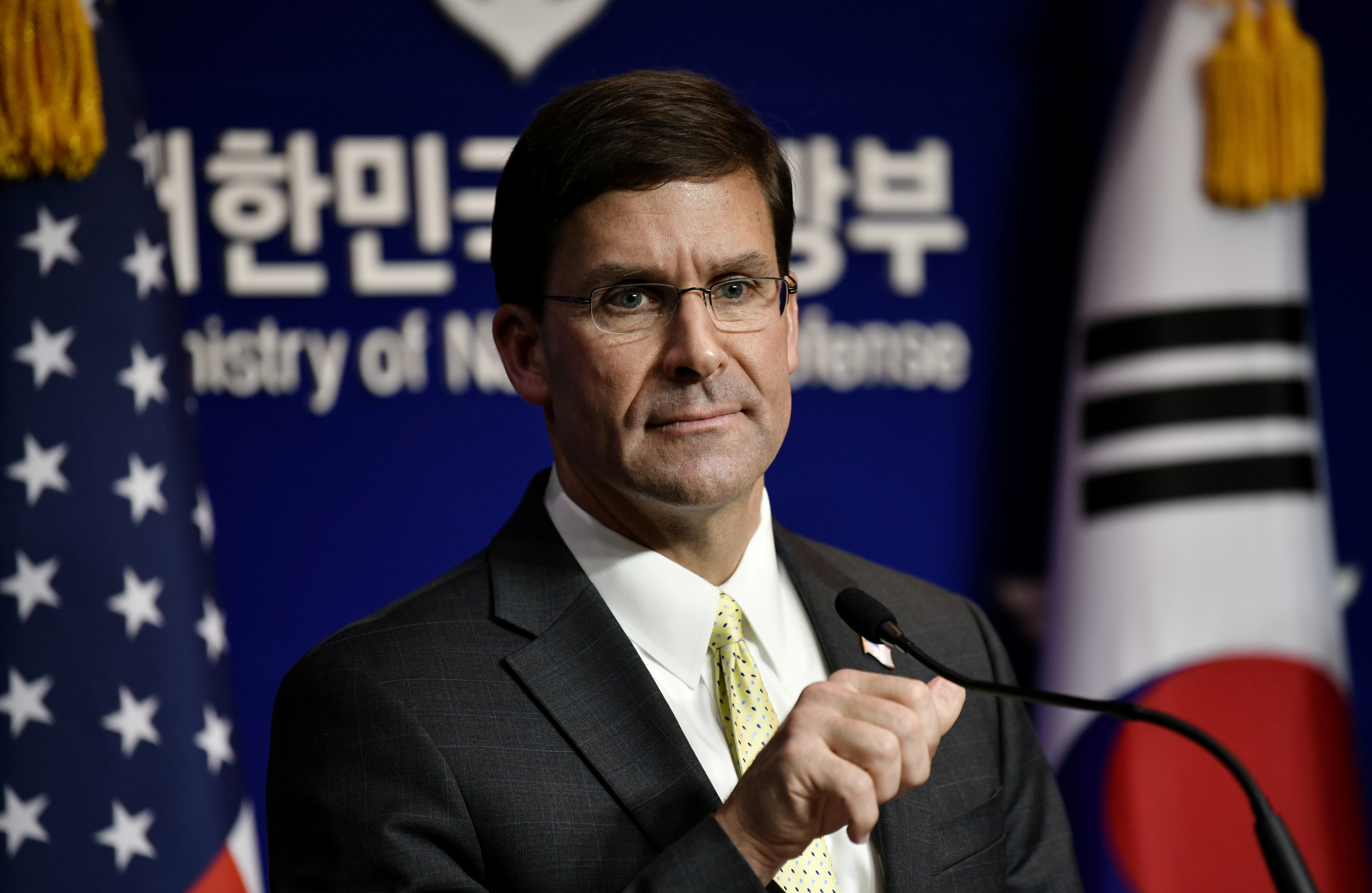 US Defence Secretary Mark Esper is on a tour of the Asia-Pacific region. Photo: Reuters