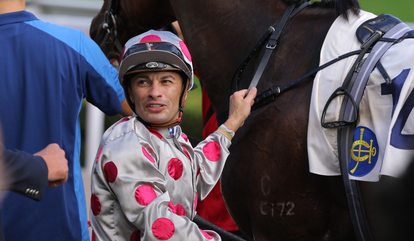 Silvestre de Sousa at Sha Tin on Sunday.