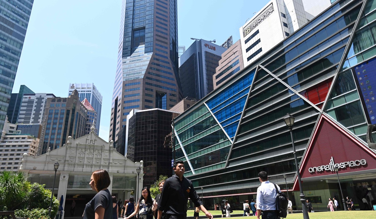 The financial business district of Raffles Place. Photo: AFP