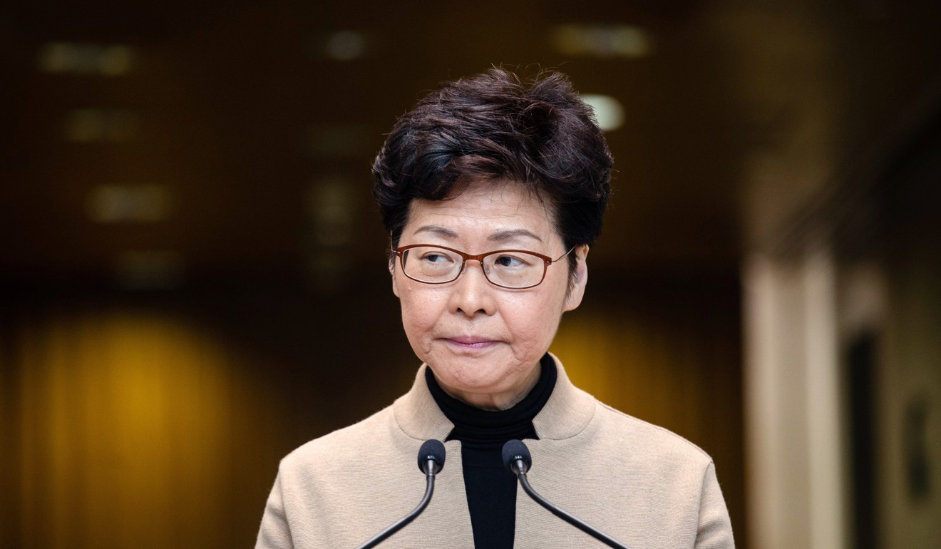 Carrie Lam has called for a peaceful resolution to the university siege. Photo: Bloomberg