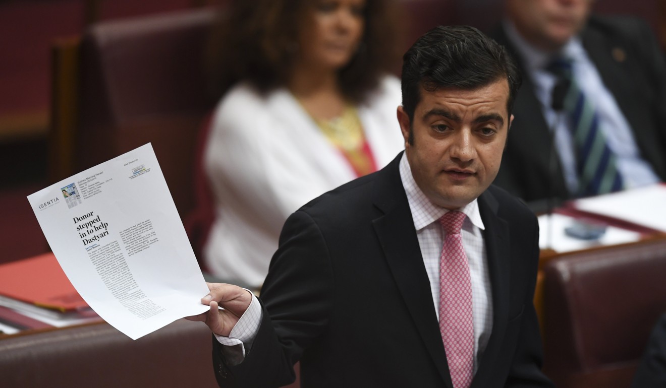 Sam Dastyari was forced to resign after taking tens of thousands of dollars from a Communist Party linked donor. {hoto: EPA