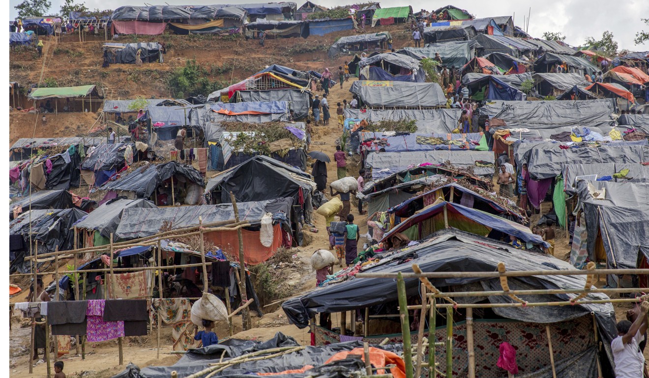 A refugee camp for Rohingya Muslims who crossed over from Myanmar into Bangladesh. Photo: AP