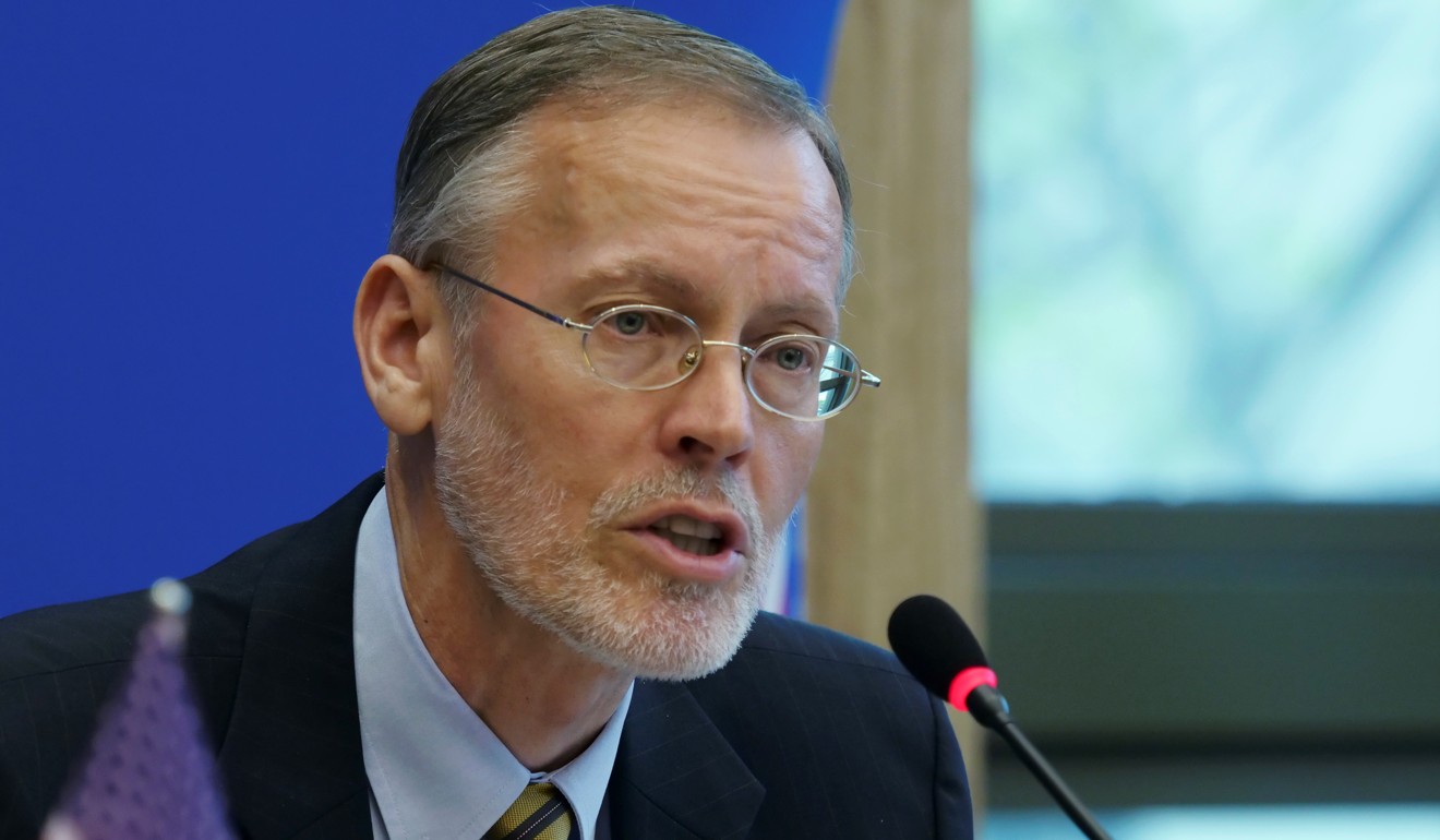 Brent Christensen, director of the American Institute in Taiwan, issued the warning on Friday. Photo: Reuters