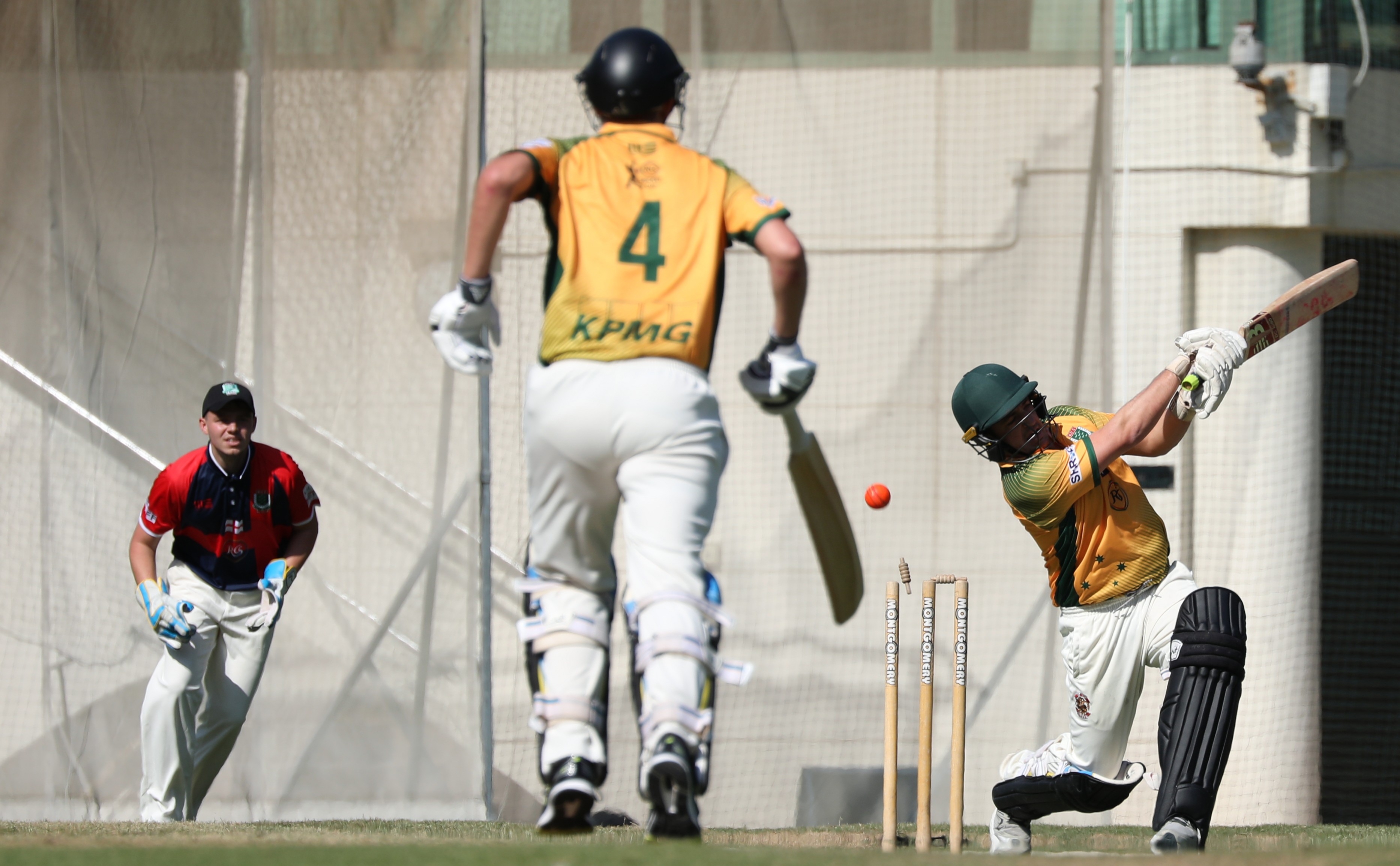 Australian batsman Liam Ginnivan in action during the Royal Commonwealth Society (RCS) cricket cup at the Kowloon Cricket Club in Jordan. Photo: Nora Tam