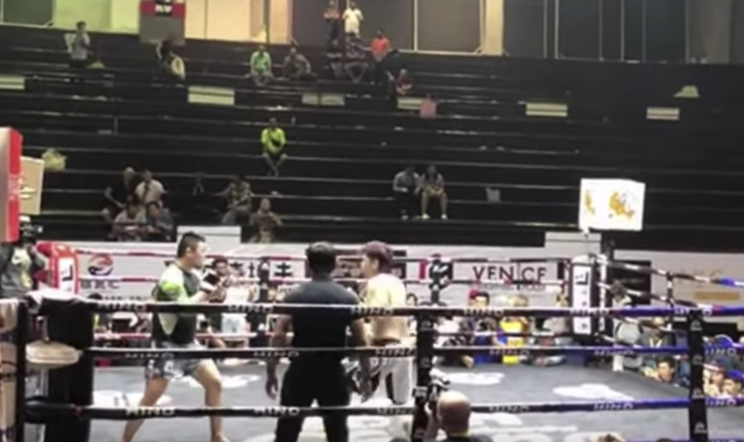 Xu Xiaodong fighting Yuichiro Nagashima in Bangkok, Thailand. Photos: YouTube/Fight Commentary Breakdowns