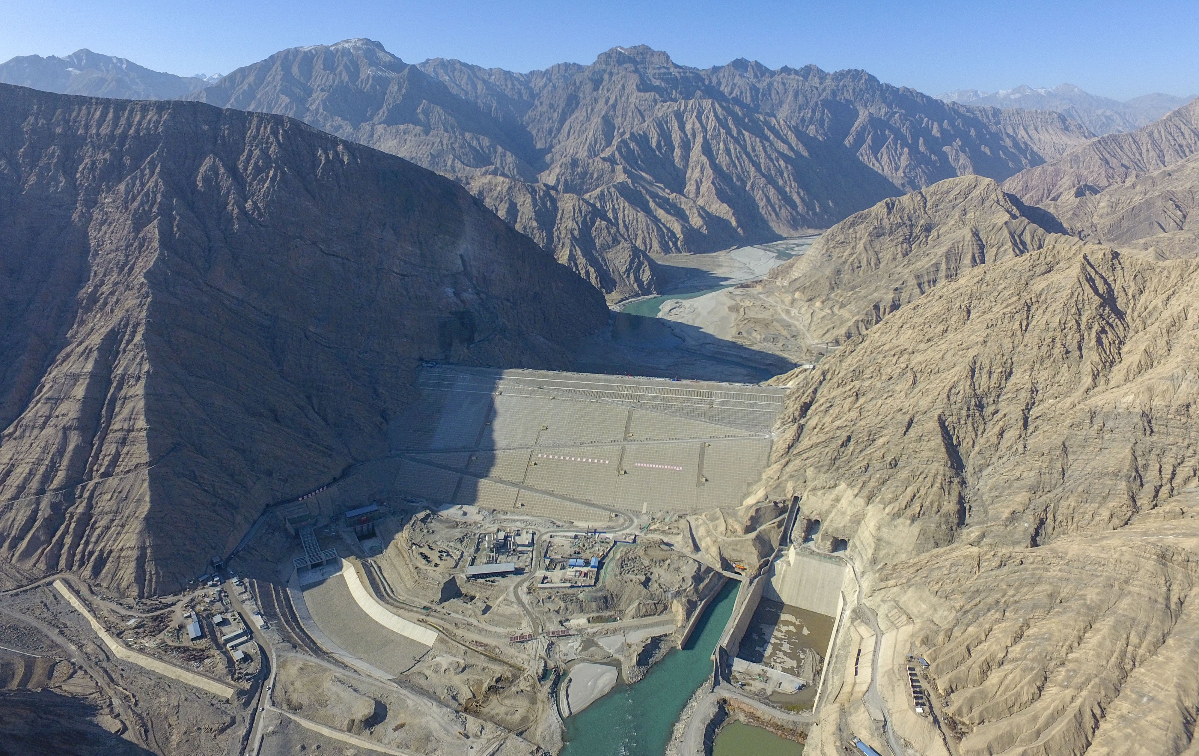 China has built dozens of hydropower dams, including this one on the Yarkant River in Xinjiang. Photo: Xinhua