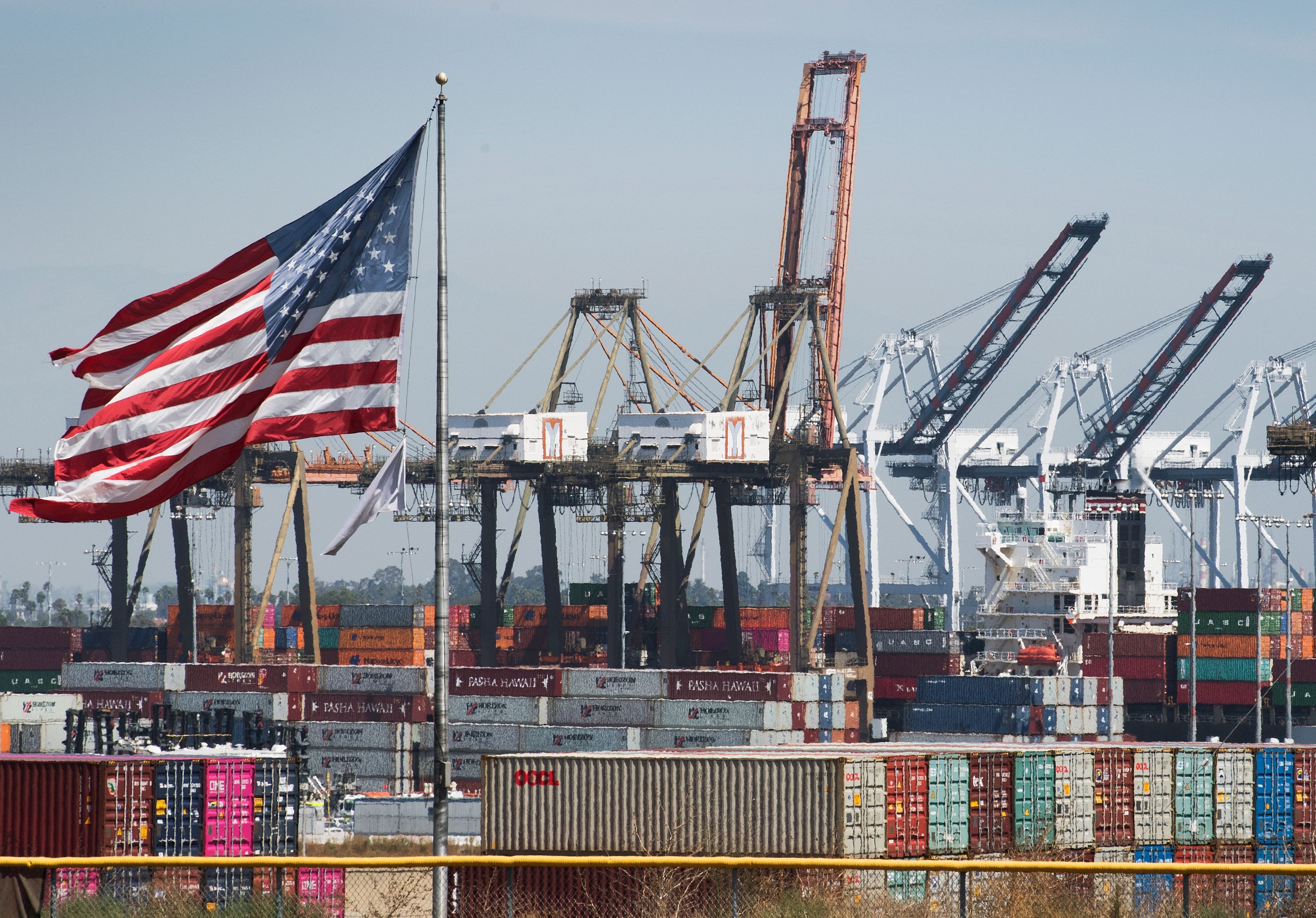 Shipping containers from China and other Asian countries are unloaded at the Port of Los Angeles. A trade war has been raging for well over a year between the US and China. Photo: AFP