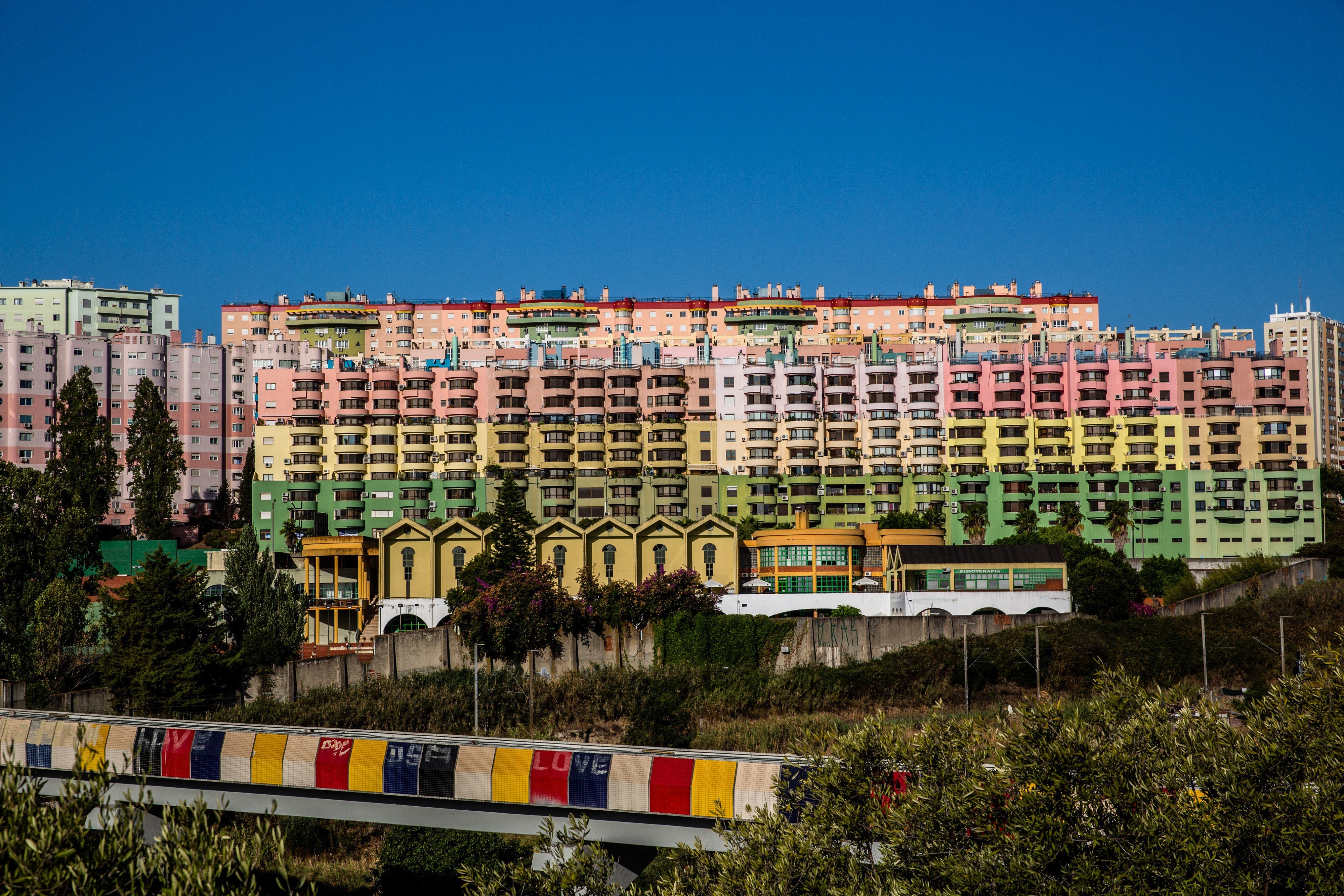 Pastel-coloured apartment blocks in the Marvila district of Lisbon, Portugal. Inquiries from Hongkongers about Portuguese property as a way to seek permanent residency have shot up in recent months. Photo: Bloomberg