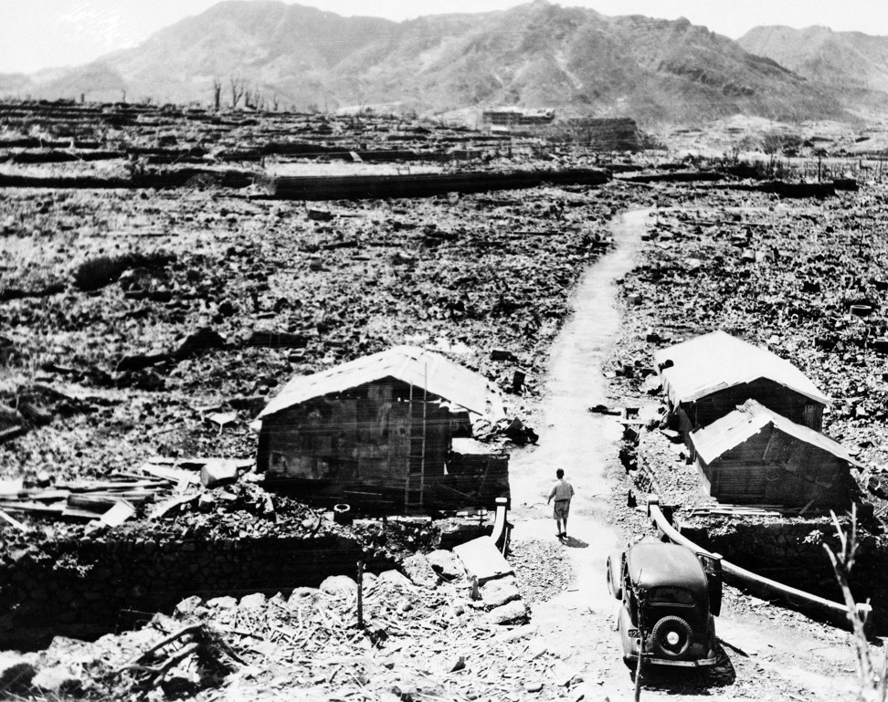The aftermath of the American atomic bomb attack on Nagasaki, Japan. Photo: AP
