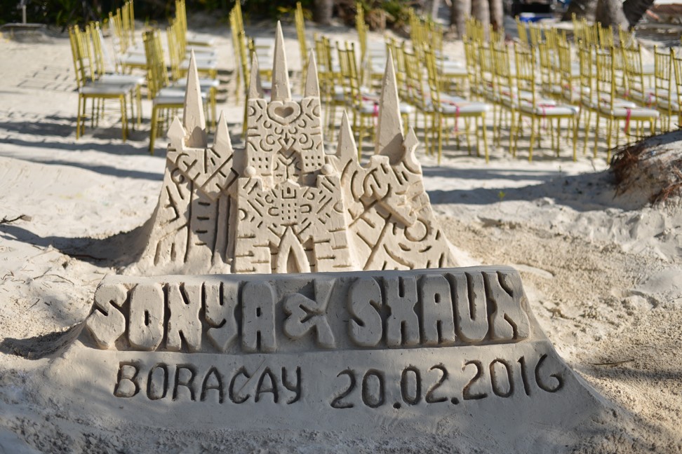 When Yeung was married in Boracay in 2016, a sand sculpture was made as part of the celebrations. These are now banned on the island, which was closed for six months last year.
