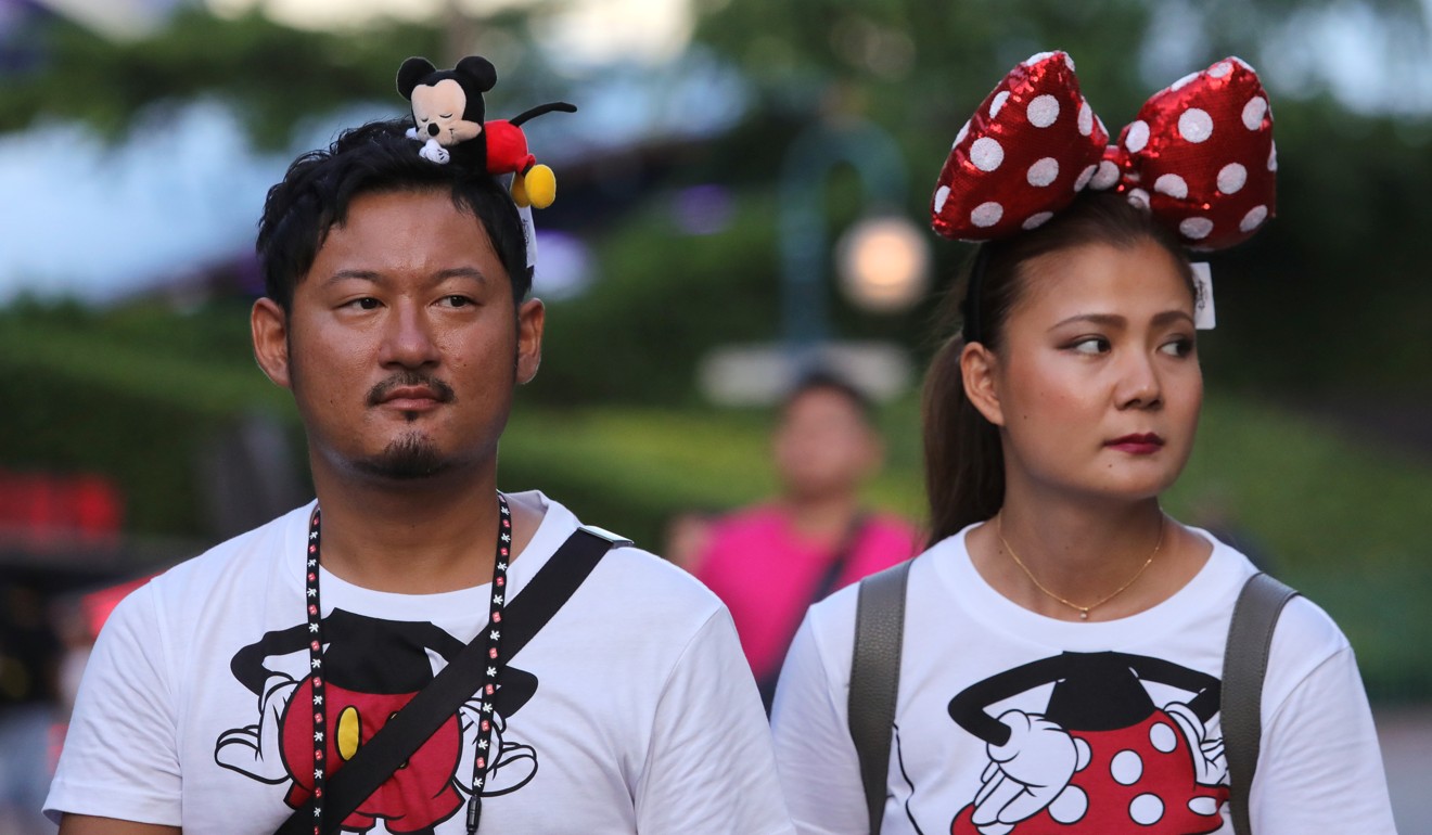 Tourists visit Disneyland at Lantau Island. Photo: May Tse