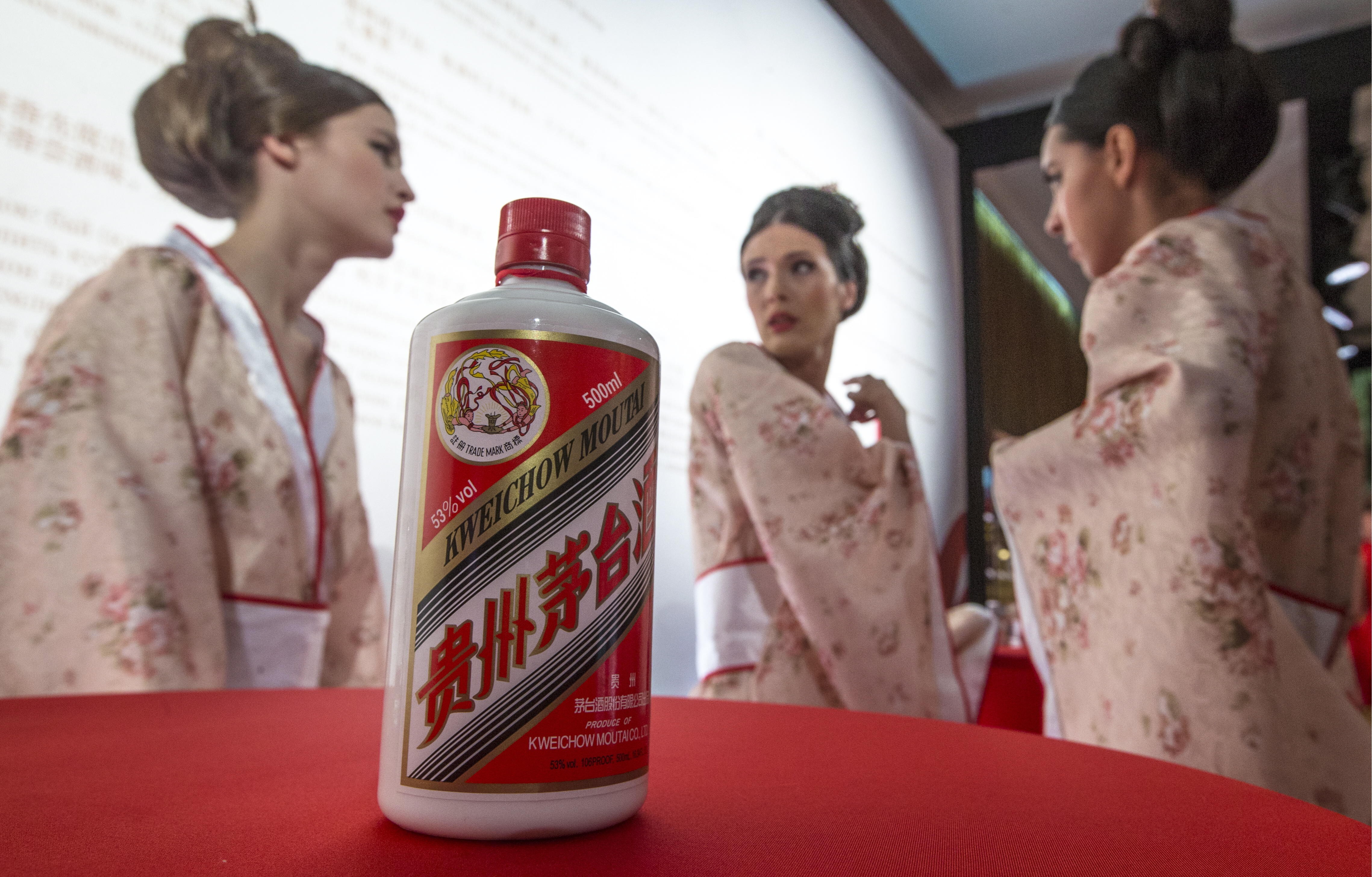 A reception to launch Kweichow Moutai, one of the best-known brands of baijiu, to the Russian market, in 2015. Photo: Alamy