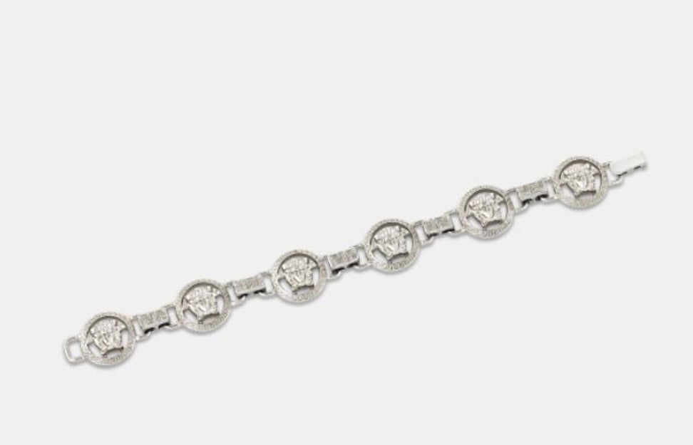 Prince’s silver Versace bracelet, featuring the label’s iconic Medusa heads, is priced at US$12,500. Photo: Handout