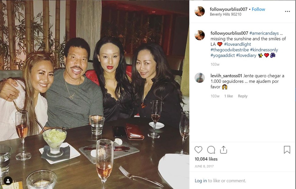 A post from Azura’s Instagram account shows her with Lionel Richie.