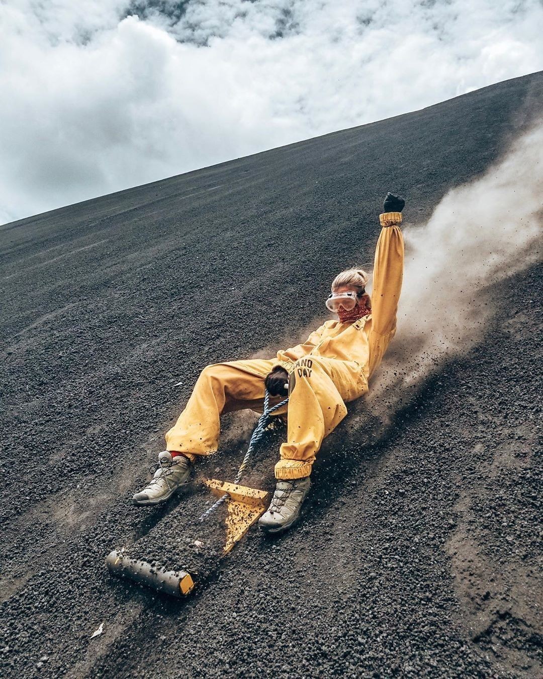 Are you brave enough to sled, or board, down an active volcano?