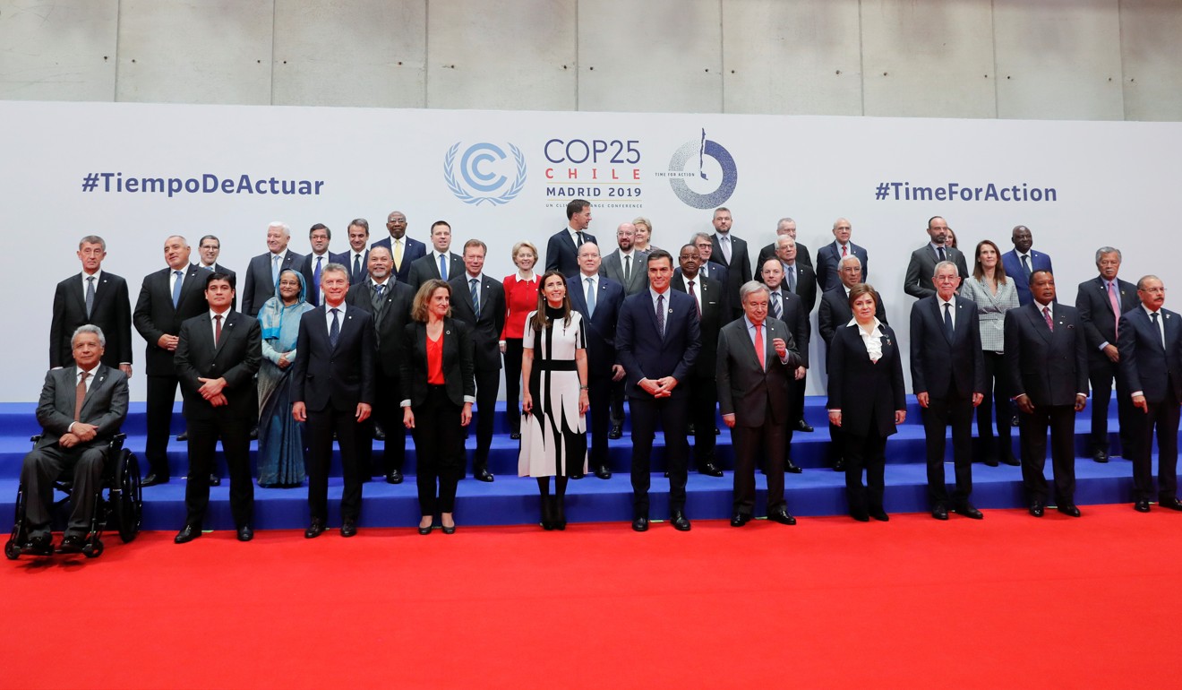 Leaders pose for a photo at the start of the UN climate change conference (COP25) in Madrid, Spain. Photo: Reuters