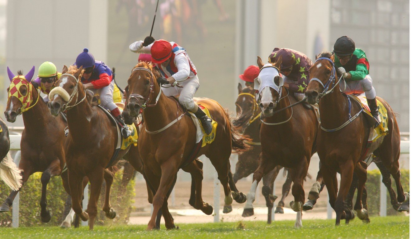 Inspiration (middle) wins the 2008 Hong Kong Sprint.