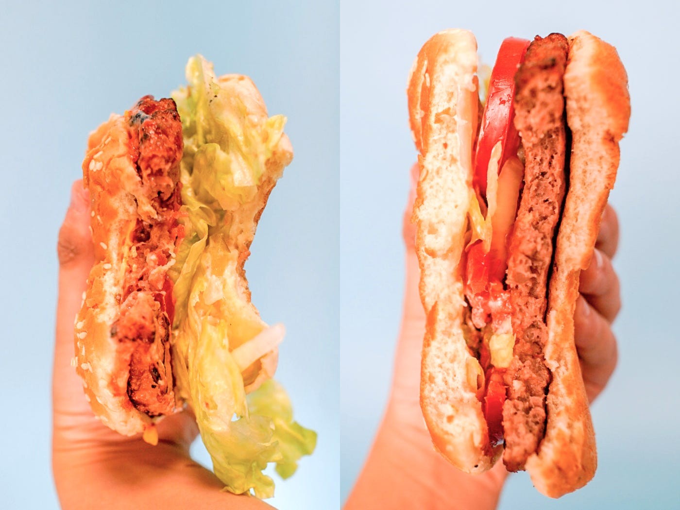 Burger King, White Castle and Carl’s Jr. all have meatless, plant-based burgers. Do they hold up against real beef patties? Photo: Joey Hadden/Business Insider