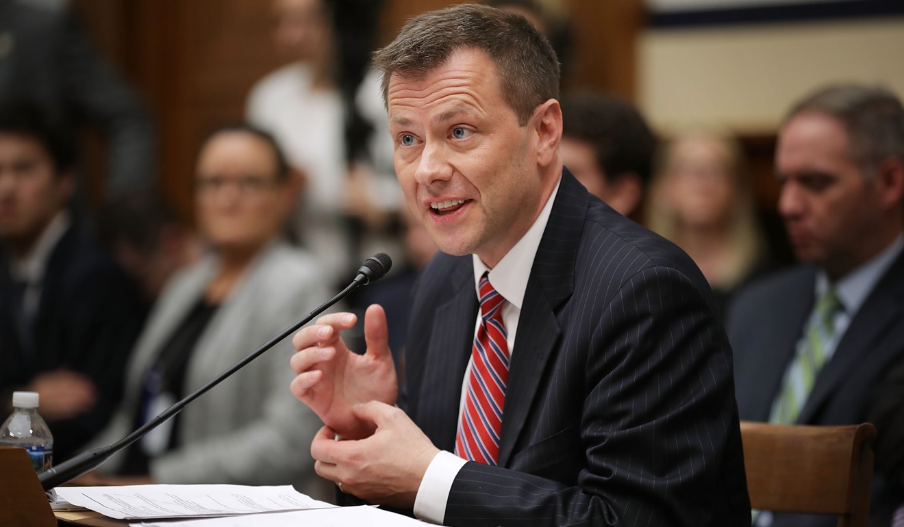 Then Deputy Assistant FBI Director Peter Strzok testifies before a joint committee hearing on Capitol Hill in July 2018. Photo: AFP