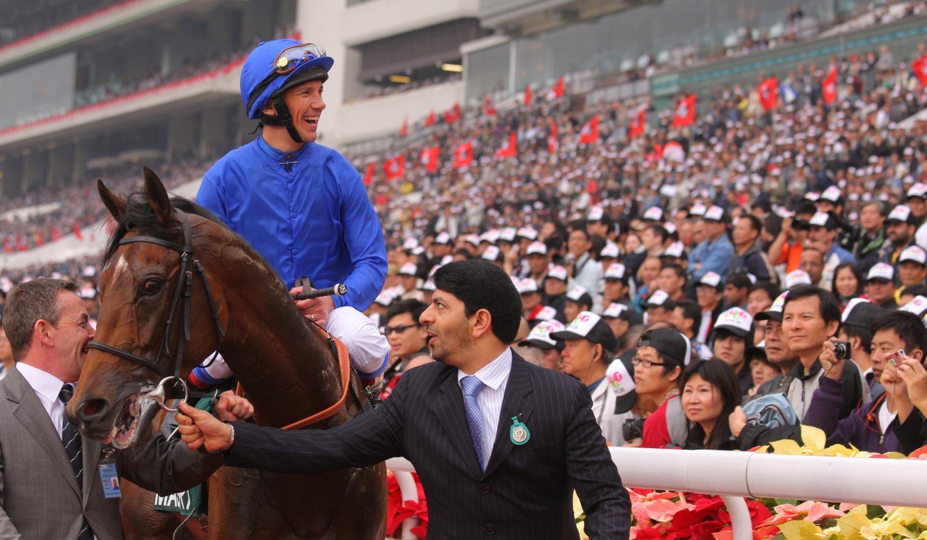 Frankie Dettori after winning at Sha Tin.