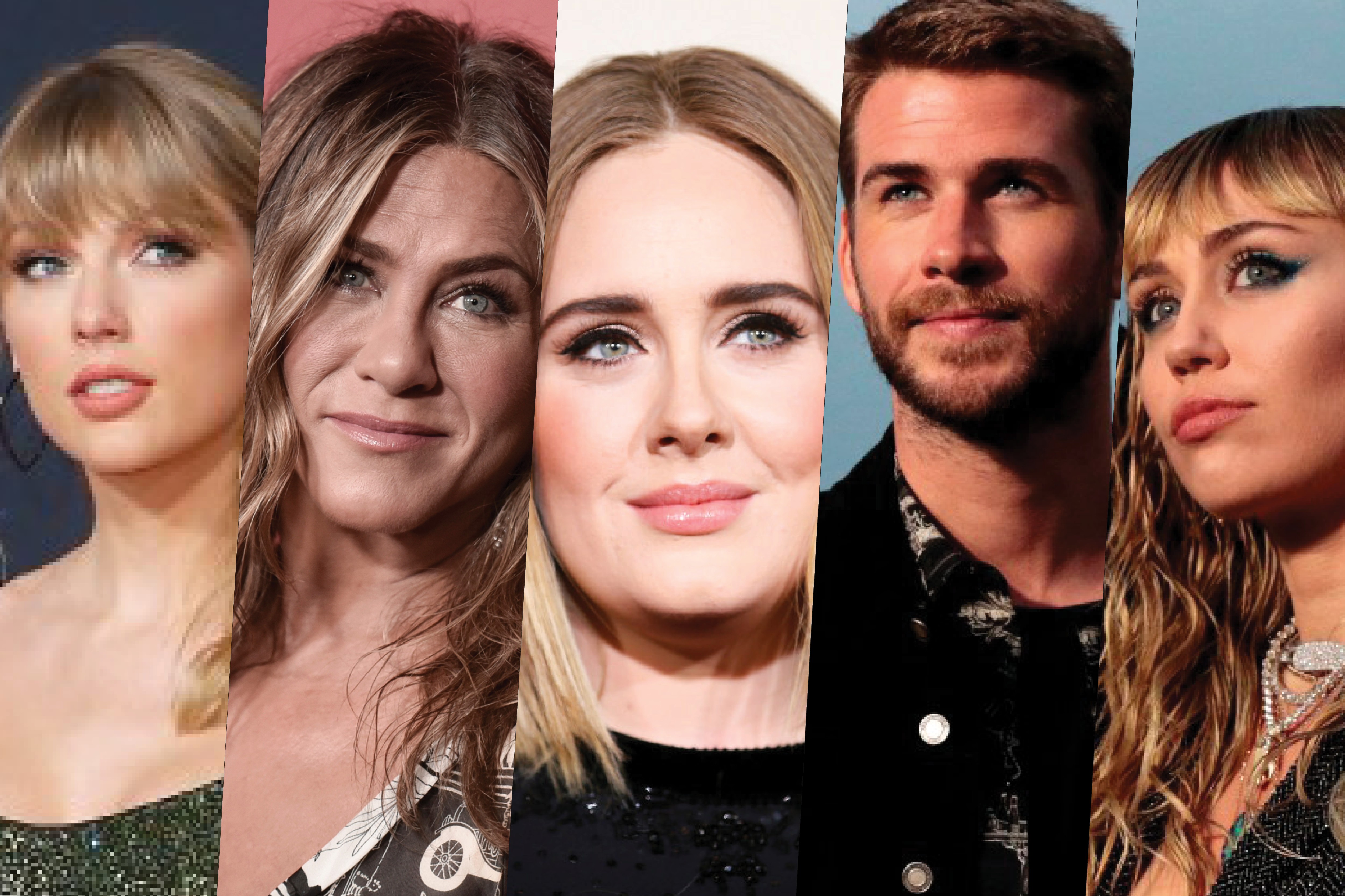 Taylor Swift, Jennifer Aniston, Adele, Liam Hemsworth and Miley Cyrus all made headlines in 2019 – and not necessarily for the right reasons.