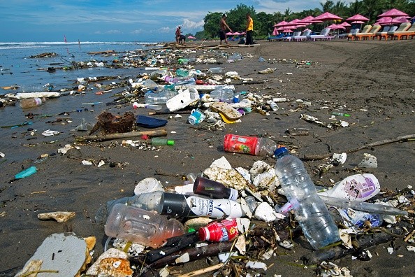 Pollution on the beach at Seminyak in Bali, Indonesia, where the ClearBot had its first trial. Photo: Marka/Universal Images via Getty Images