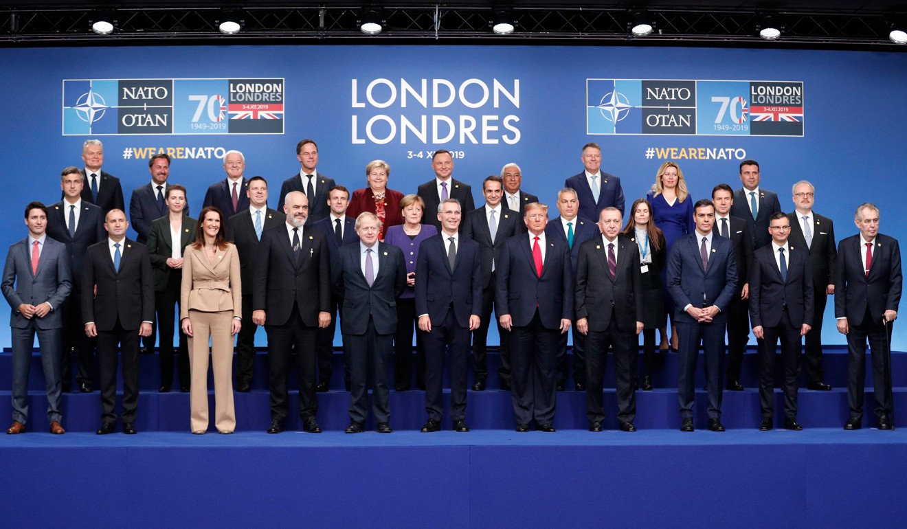 Nato heads of government pose ahead of the summit. Photo: AFP