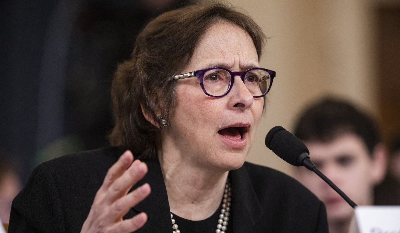 Stanford Law School professor and former Obama administration Justice Department official Pamela Karlan speaks during the US House Judiciary Committee hearing on Wednesday. Photo: EPA-EFE