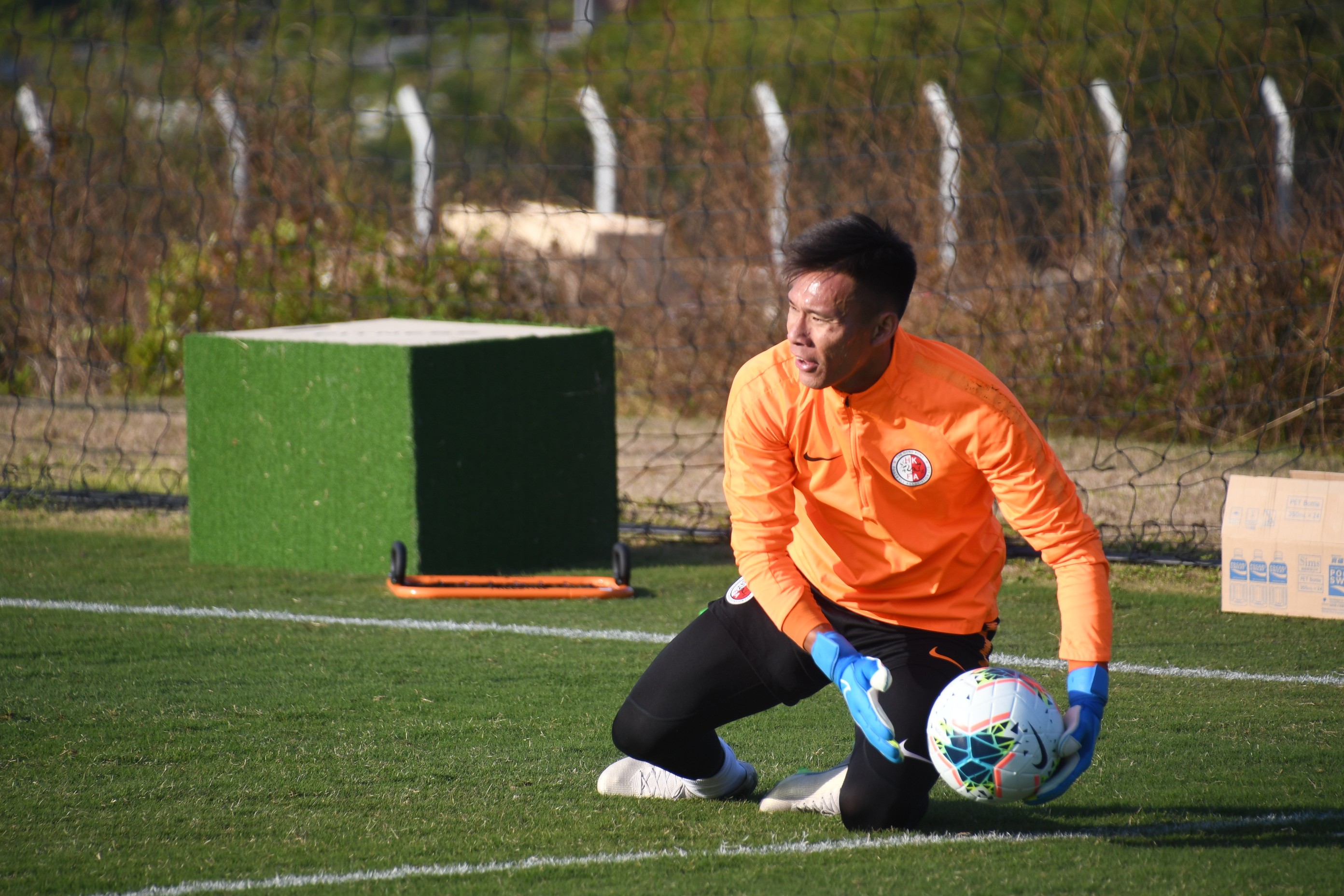 Goalkeeper Yapp Hung-fai in training at the Tseung Kwan O Training Centre. Photo: Chan Kin-wa