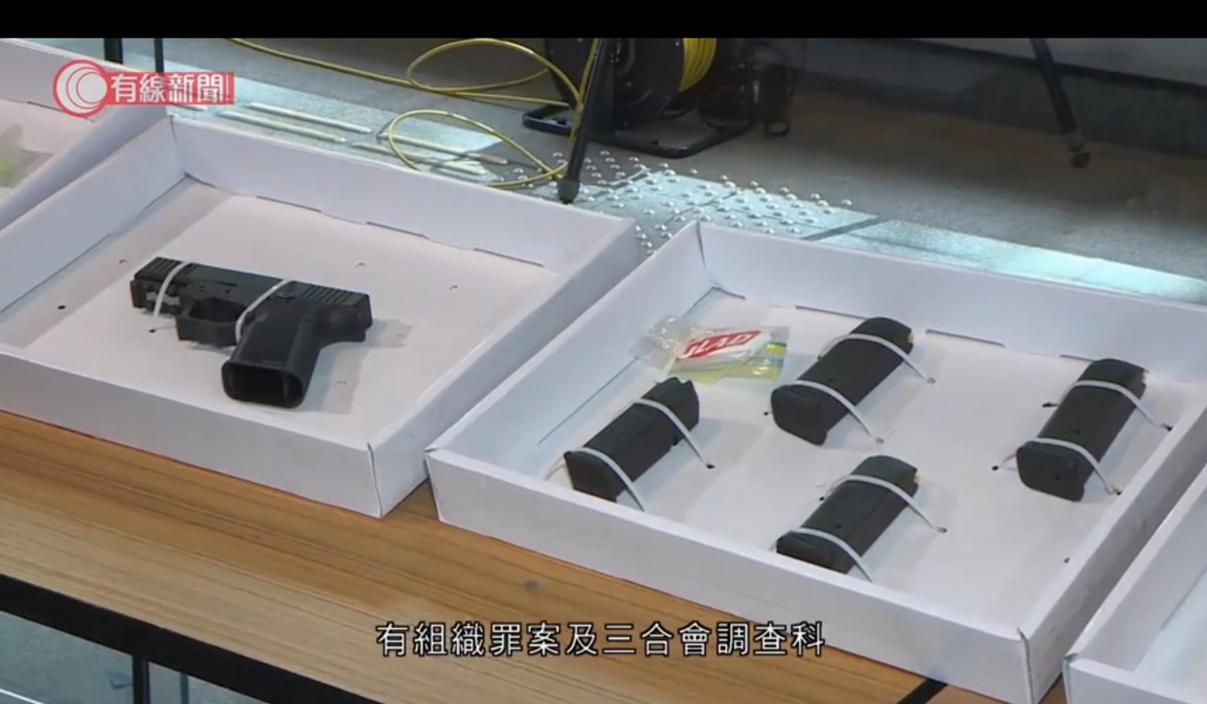 Magazines and more than 100 bullets were found alongside the Glock pistol. Photo: Cable TV News