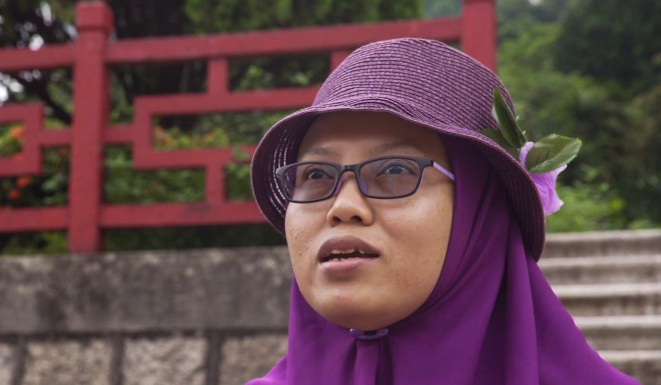 Yuli Riswati, 39, was deported following her arrest for overstaying her visa in Hong Kong. Photo: YouTube