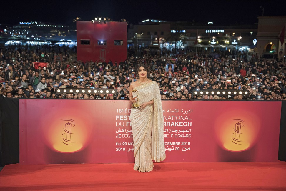 Chopra was honoured at this year’s Marrakech International Film Festival, in Marrakech, Morocco. Photo: EPA
