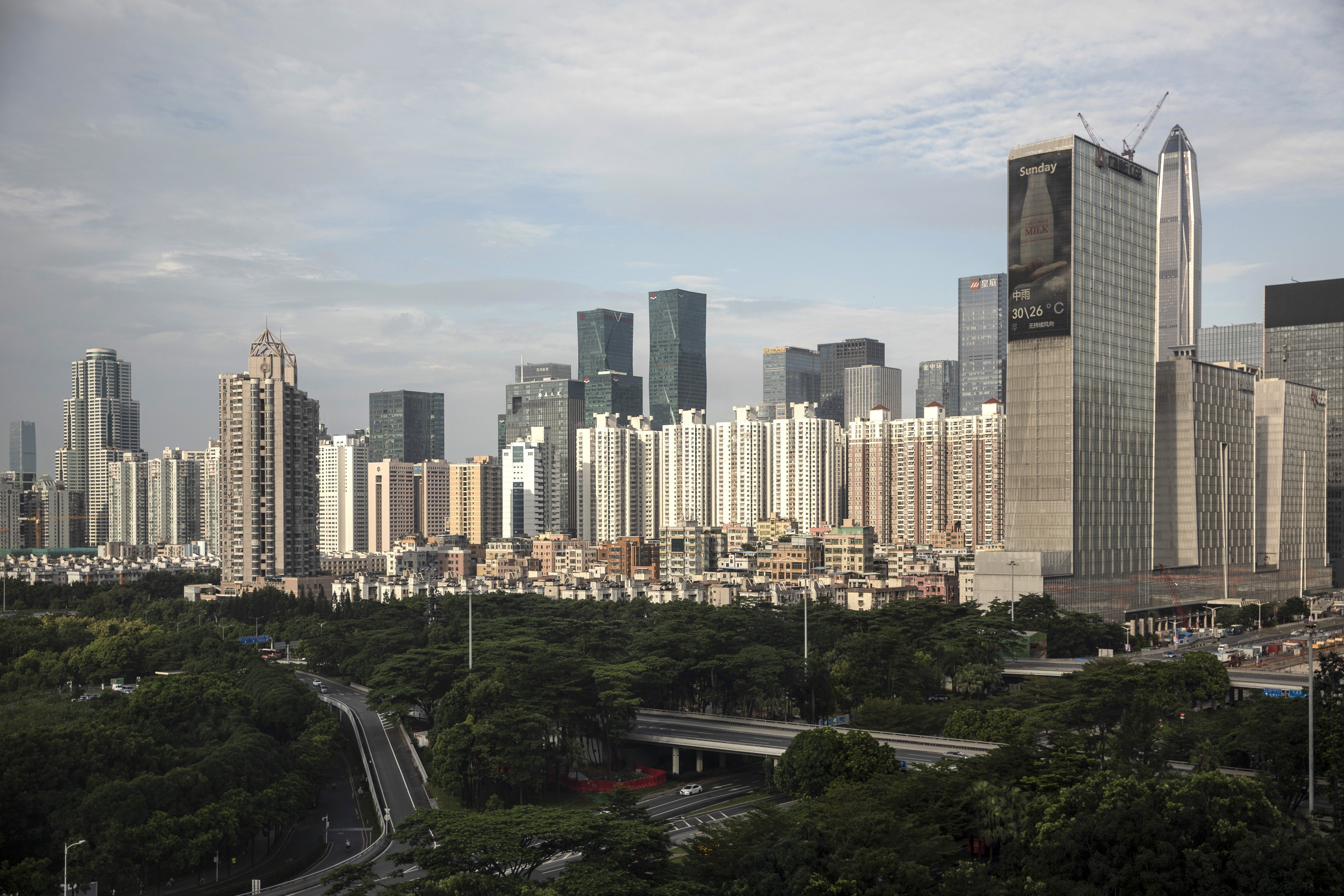 A view of Shenzhen on Sunday, August 4, 2019. China plans to let Shenzhen City, which borders Hong Kong, play “a key role” in science and technology innovation in the Guangdong-Hong Kong-Macau Greater Bay Area, according to state media. Photo: Bloomberg