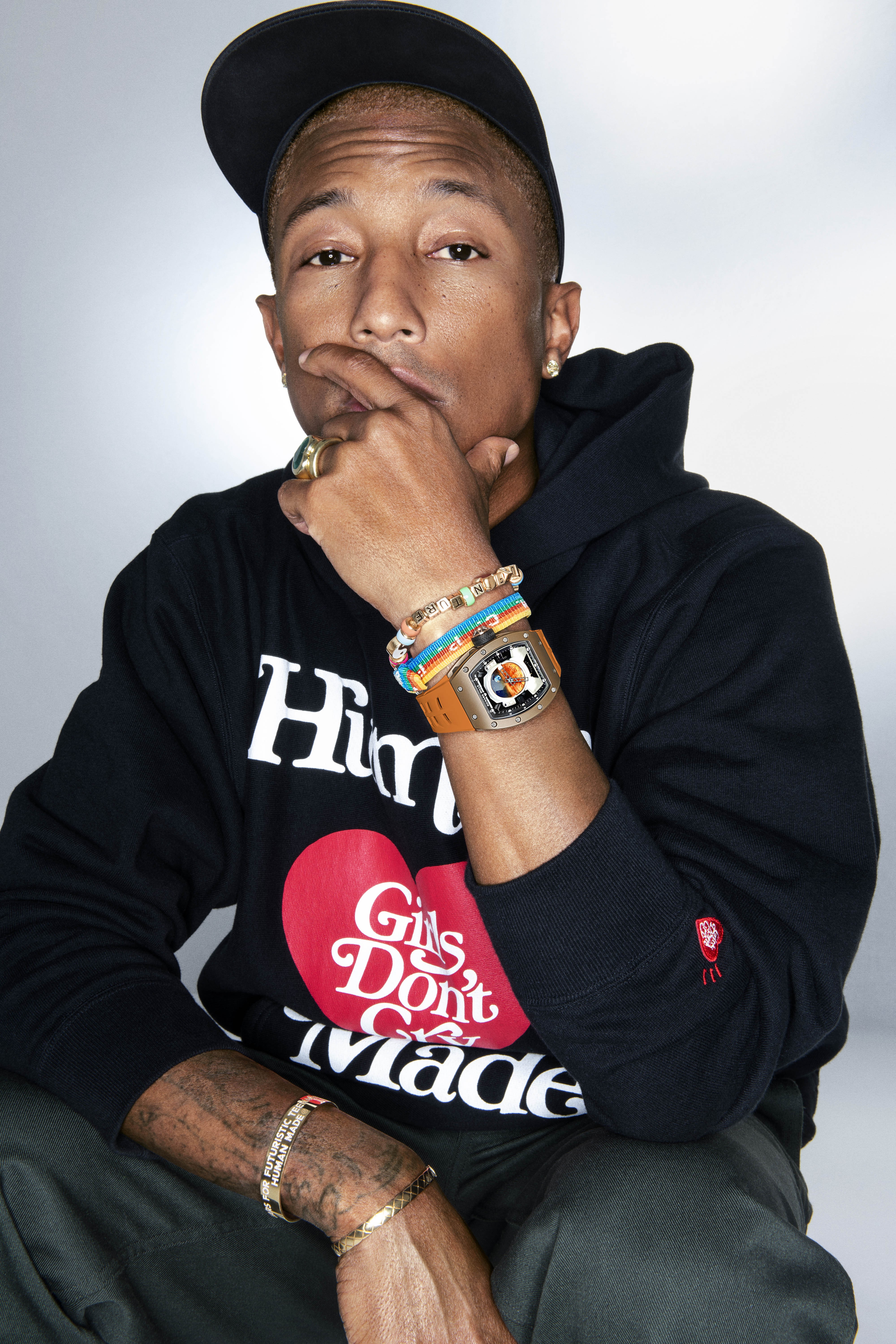 Pharrell Williams is a big fan of Richard Mille, and was inspired by space travel to create his own watch. Photo: Robert Jaso