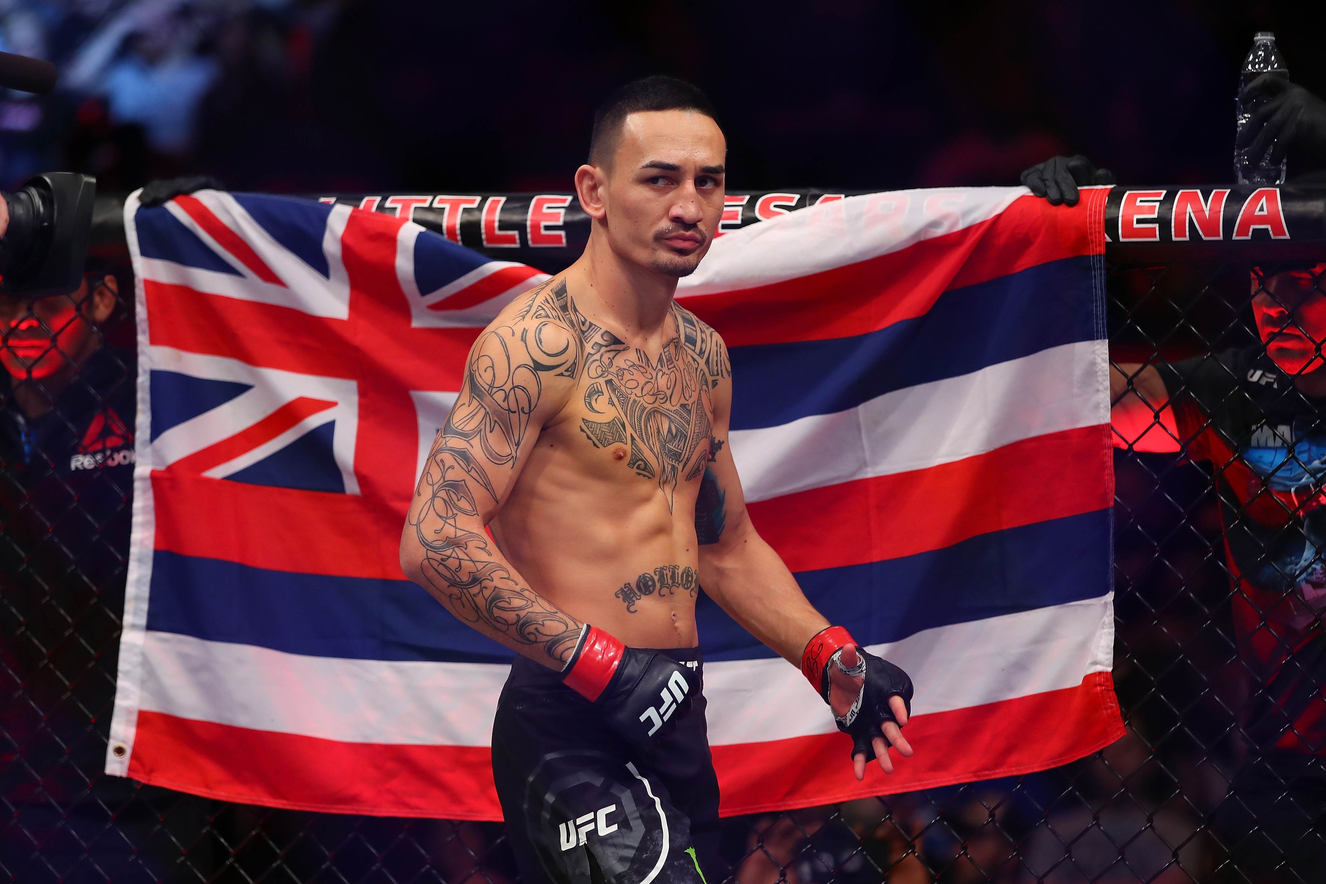 Max Holloway before his fight with Jose Aldo during UFC 218. Photo: AFP