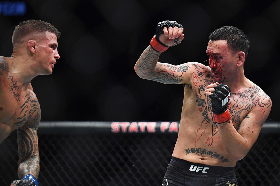 Max Holloway fights Dustin Poirier at UFC 236. Photo: AFP