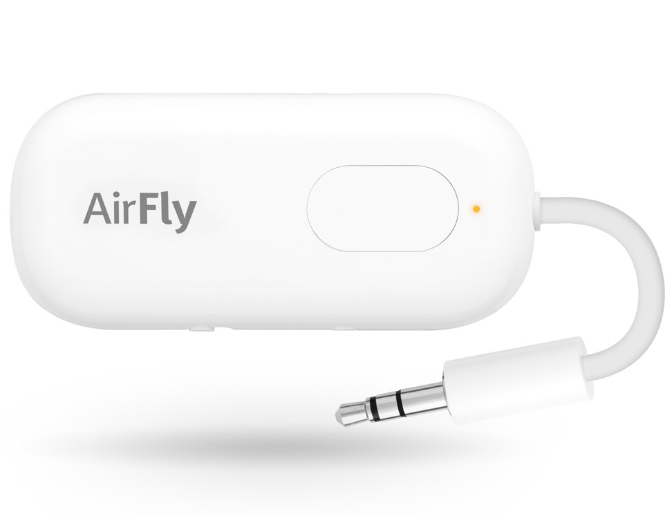 The AirFly Pro can handle two wireless headphone devices at once. Photo: AirFly
