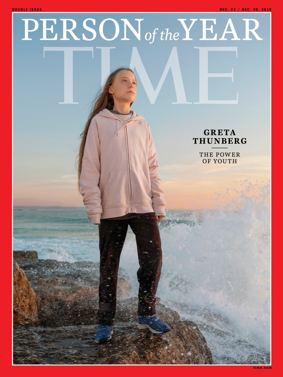 Greta Thunberg was announced as Time magazine's 2019 Person of the Year. Photo: Time/AFP
