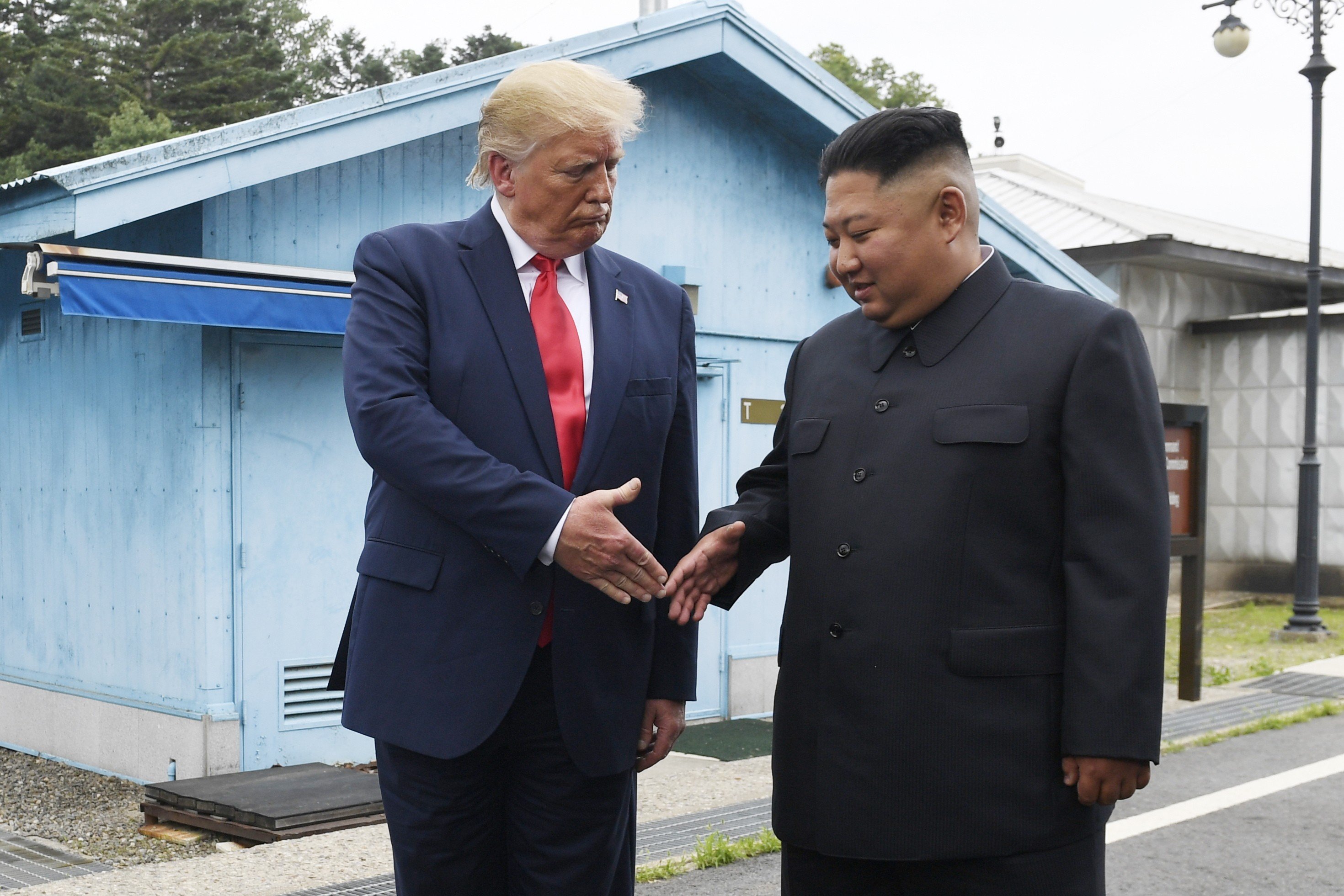 US President Donald Trump with North Korean leader Kim Jong-un. Photo: AP