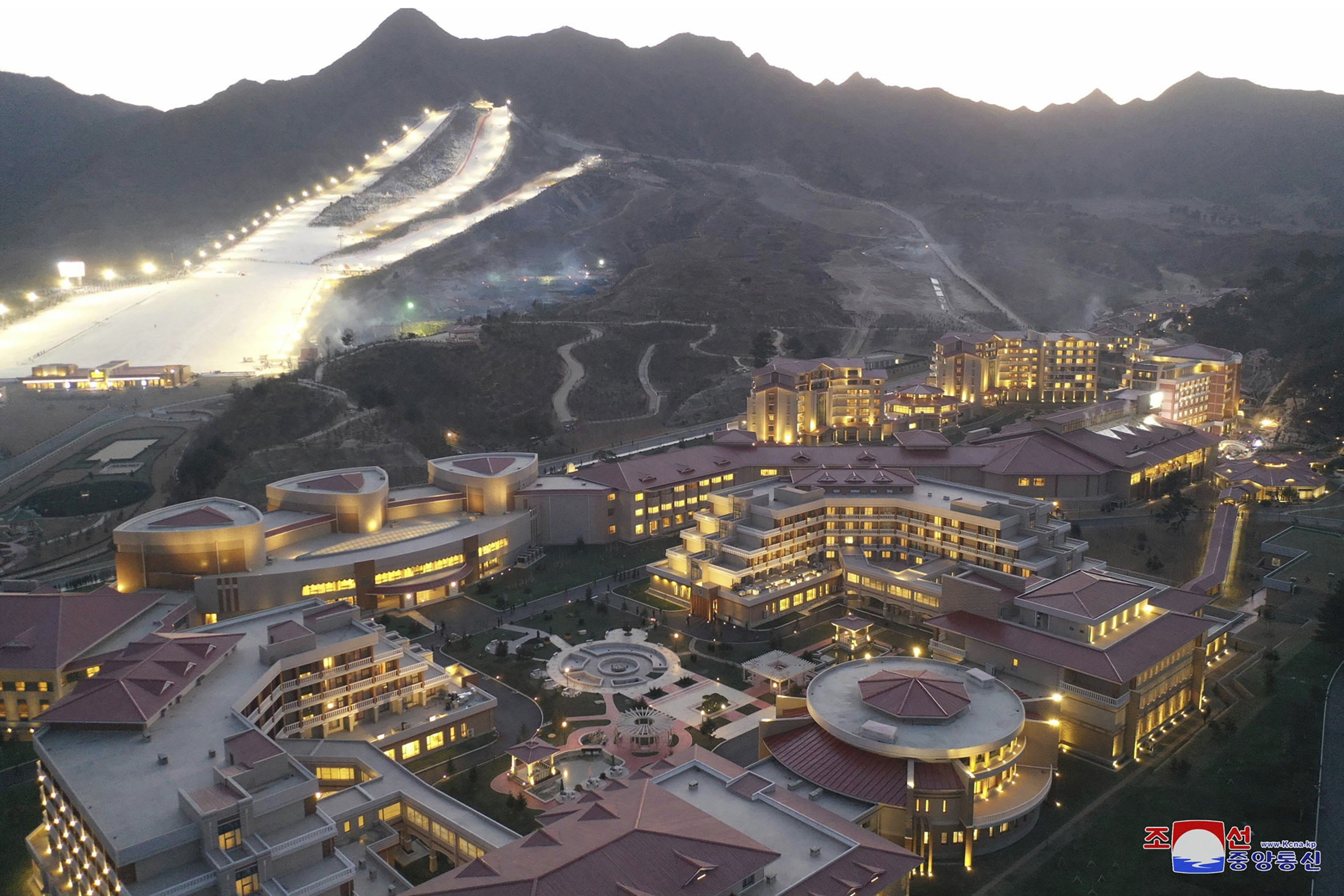 The Yangdok Hot Spring Cultural Recreation Center, in South Pyongan Province, North Korea, is one of a few key new tourism projects developed by the heavily-sanctioned state. Photo: Korean Central News Agency/Korea News Service via AP