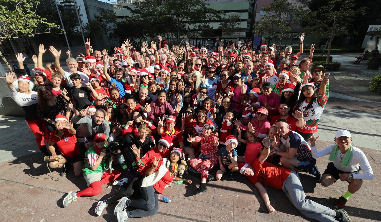 The latest Santa Hash raised about HK$42,000 from donations and runners’ entrance fees. Photo: Edward Wong