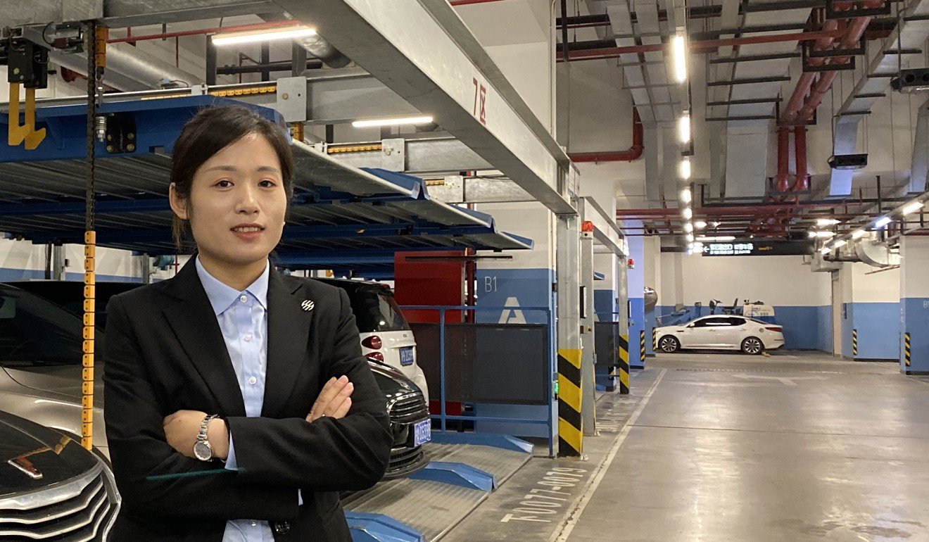 Wang Ranran, who manages the 1,000-bay parking facility at Soho Tianshan Plaza in Hongqiao business hub in Shanghai. Photo: Peggy Sito