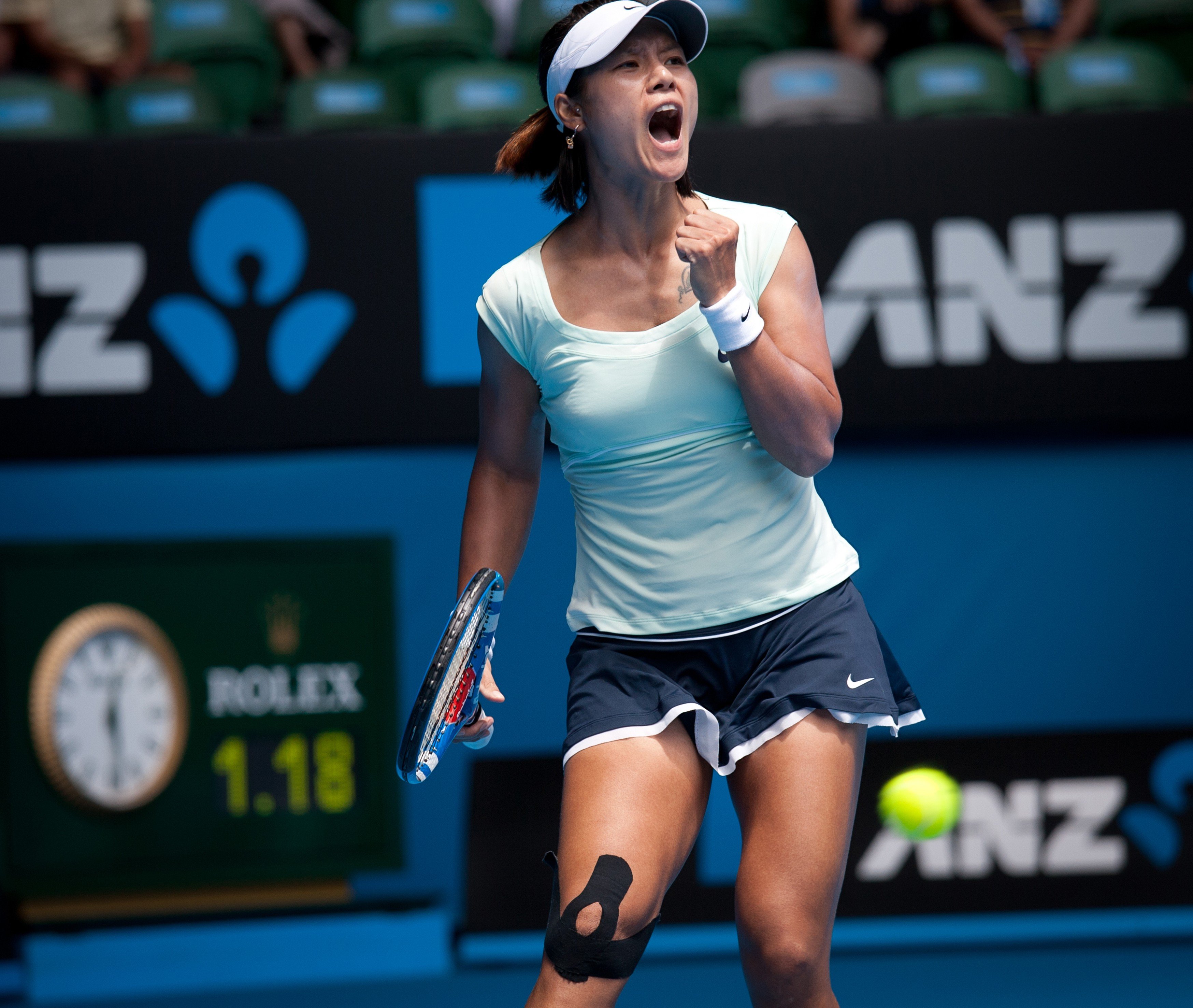 Li Na in her quarter-final win over Andrea Petkovik of Germany in the 2011 Australian Open. Photo: Shutterstock