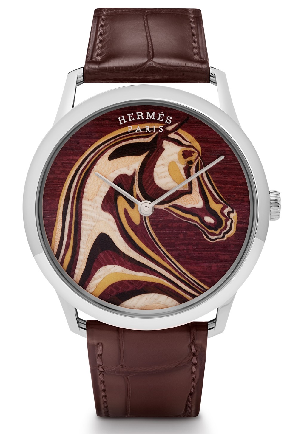 The Slim d’Hermès Pégase Paysage is a unique tribute to the brand’s equestrian heritage.
