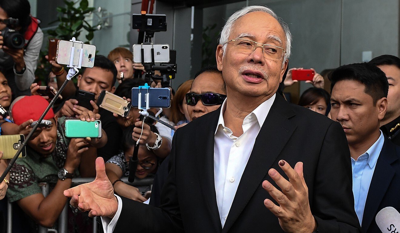 Malaysia’s former prime minister Najib Razak is on trial over the 1MDB scandal. Photo: AFP