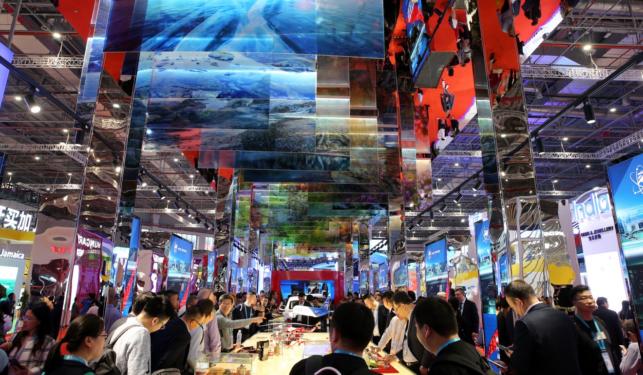 People visit the Russia pavilion during the second China International Import Expo in Shanghai on November 6. Photo: Xinhua