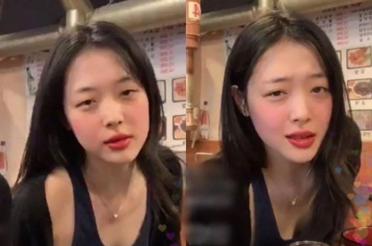 Singer-turned-actress Sulli, pictured here live-streaming a drinking party, was found dead at her home in October. Photo: Instagram