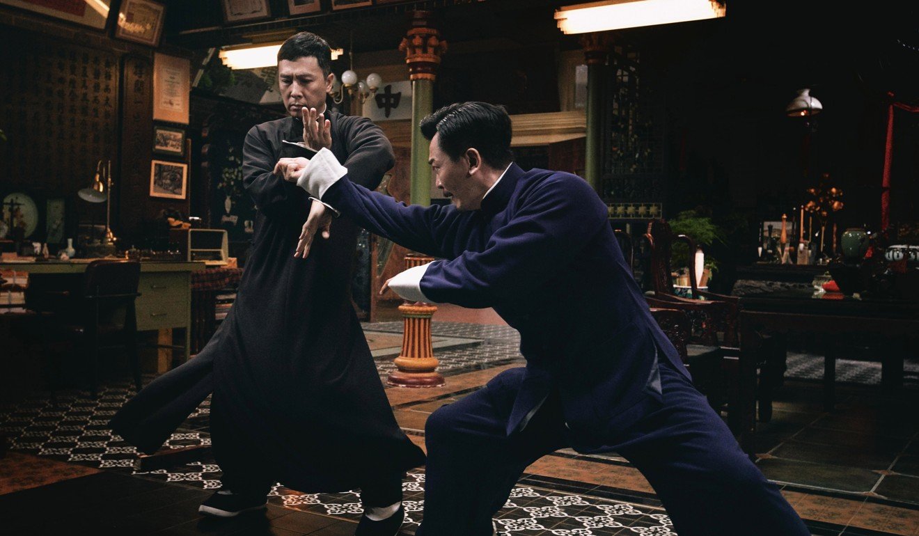 Donnie Yen (left) and Wu Yue in a still from Ip Man 4: The Finale.