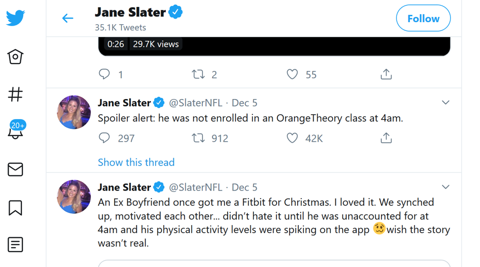 NFL correspondent Jane Slater learned ex was cheating via FitBit